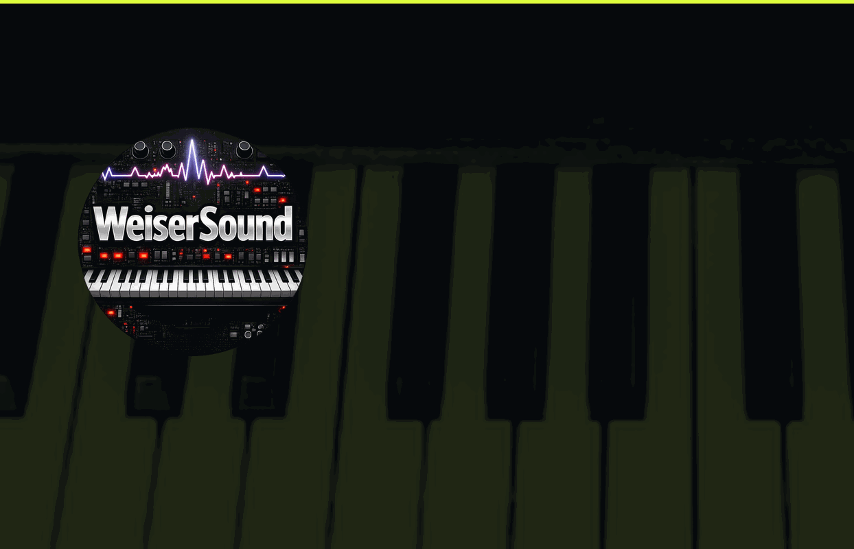 The Weiser Sound logo: a round badge showing synthesizers and a waveform.