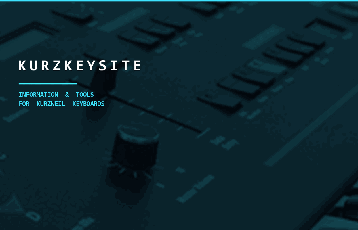 The KurzKeySite wordmark over a Kurzweil control panel.